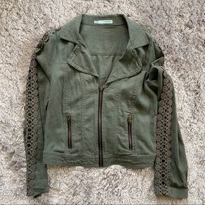 maurices lightweight jacket with scalloped sleeves